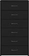 vidaXL - Dressoir - met - 6 - lades - 50x34x96 - cm - spaanplaat - zwart - eikenkleurig
