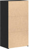 vidaXL - Dressoir - met - 6 - lades - 50x34x96 - cm - spaanplaat - zwart - eikenkleurig