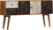 vidaXL - Dressoir - met - geprint - patroon - 130x30x70 - cm - massief - mangohout