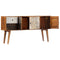 vidaXL - Dressoir - met - geprint - patroon - 130x30x70 - cm - massief - mangohout