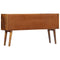 vidaXL - Dressoir - met - geprint - patroon - 130x30x70 - cm - massief - mangohout