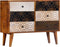 vidaXL - Dressoir - met - geprint - patroon - 90x30x70 - cm - massief - mangohout