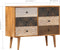 vidaXL - Dressoir - met - geprint - patroon - 90x30x70 - cm - massief - mangohout