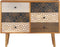 vidaXL - Dressoir - met - geprint - patroon - 90x30x70 - cm - massief - mangohout