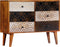 vidaXL - Dressoir - met - geprint - patroon - 90x30x70 - cm - massief - mangohout