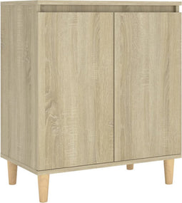 vidaXL - Dressoir - met - houten - poten - 60x35x70 - cm - bewerkt - hout - sonoma - eiken