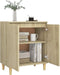 vidaXL - Dressoir - met - houten - poten - 60x35x70 - cm - bewerkt - hout - sonoma - eiken