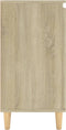 vidaXL - Dressoir - met - houten - poten - 60x35x70 - cm - bewerkt - hout - sonoma - eiken