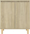 vidaXL - Dressoir - met - houten - poten - 60x35x70 - cm - bewerkt - hout - sonoma - eiken
