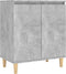 vidaXL - Dressoir - met - houten - poten - 60x35x70 - cm - spaanplaat - betongrijs
