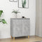vidaXL - Dressoir - met - houten - poten - 60x35x70 - cm - spaanplaat - betongrijs