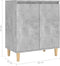 vidaXL - Dressoir - met - houten - poten - 60x35x70 - cm - spaanplaat - betongrijs