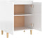 vidaXL - Dressoir - met - houten - poten - 60x35x70 - cm - spaanplaat - hoogglans - wit