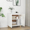 vidaXL - Dressoir - met - houten - poten - 60x35x70 - cm - spaanplaat - hoogglans - wit
