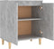 vidaXL - Dressoir - met - houten - poten - 60x35x70 - cm - spaanplaat - betongrijs