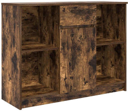 vidaXL - Dressoir - met - lade - 101x35x76 - cm - spaanplaat - gerookt - eikenkleurig