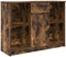 vidaXL - Dressoir - met - lade - 101x35x76 - cm - spaanplaat - gerookt - eikenkleurig