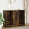 vidaXL - Dressoir - met - lade - 101x35x76 - cm - spaanplaat - gerookt - eikenkleurig