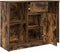 vidaXL - Dressoir - met - lade - 101x35x76 - cm - spaanplaat - gerookt - eikenkleurig