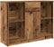 vidaXL - Dressoir - met - lade - 101x35x76 - cm - spaanplaat - oud - hout