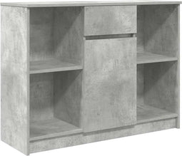 vidaXL - Dressoir - met - lade - 101x35x76 - cm - spaanplaat - betongrijs
