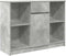 vidaXL - Dressoir - met - lade - 101x35x76 - cm - spaanplaat - betongrijs