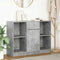 vidaXL - Dressoir - met - lade - 101x35x76 - cm - spaanplaat - betongrijs