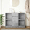 vidaXL - Dressoir - met - lade - 101x35x76 - cm - spaanplaat - betongrijs