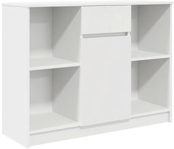 vidaXL - Dressoir - met - lade - 101x35x76 - cm - spaanplaat - wit