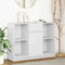 vidaXL - Dressoir - met - lade - 101x35x76 - cm - spaanplaat - wit