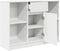 vidaXL - Dressoir - met - lade - 101x35x76 - cm - spaanplaat - wit