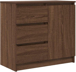 vidaXL - Dressoir - met - lade - 71x35x65 - cm - spaanplaat - bruin - eikenkleurig