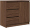 vidaXL - Dressoir - met - lade - 71x35x65 - cm - spaanplaat - bruin - eikenkleurig