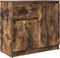 vidaXL - Dressoir - met - lade - 71x35x65 - cm - spaanplaat - gerookt - eikenkleurig