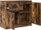 vidaXL - Dressoir - met - lade - 71x35x65 - cm - spaanplaat - gerookt - eikenkleurig