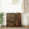 vidaXL - Dressoir - met - lade - 71x35x65 - cm - spaanplaat - gerookt - eikenkleurig