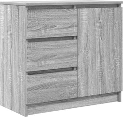 vidaXL - Dressoir - met - lade - 71x35x65 - cm - spaanplaat - grijs - Sonoma