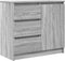 vidaXL - Dressoir - met - lade - 71x35x65 - cm - spaanplaat - grijs - Sonoma