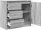 vidaXL - Dressoir - met - lade - 71x35x65 - cm - spaanplaat - grijs - Sonoma
