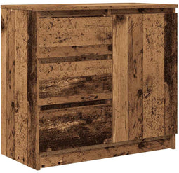 vidaXL - Dressoir - met - lade - 71x35x65 - cm - spaanplaat - oud - hout