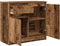 vidaXL - Dressoir - met - lade - 71x35x65 - cm - spaanplaat - oud - hout