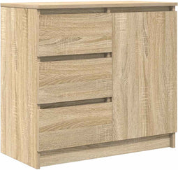 vidaXL - Dressoir - met - lade - 71x35x65 - cm - spaanplaat - sonoma - eikenkleurig