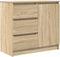 vidaXL - Dressoir - met - lade - 71x35x65 - cm - spaanplaat - sonoma - eikenkleurig