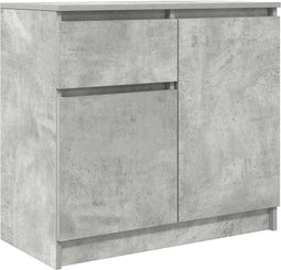 vidaXL - Dressoir - met - lade - 71x35x65 - cm - spaanplaat - betongrijs