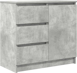 vidaXL - Dressoir - met - lade - 71x35x65 - cm - spaanplaat - betongrijs