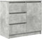 vidaXL - Dressoir - met - lade - 71x35x65 - cm - spaanplaat - betongrijs
