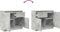 vidaXL - Dressoir - met - lade - 71x35x65 - cm - spaanplaat - betongrijs