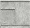 vidaXL - Dressoir - met - lade - 71x35x65 - cm - spaanplaat - betongrijs