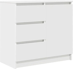 vidaXL - Dressoir - met - lade - 71x35x65 - cm - spaanplaat - wit