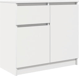 vidaXL - Dressoir - met - lade - 71x35x65 - cm - spaanplaat - wit